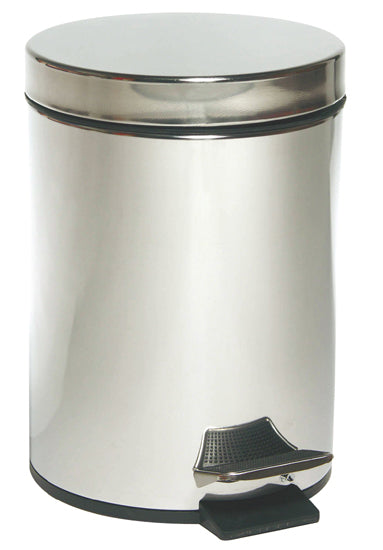 Balde lixo inox com pedal de pé - 5 litros