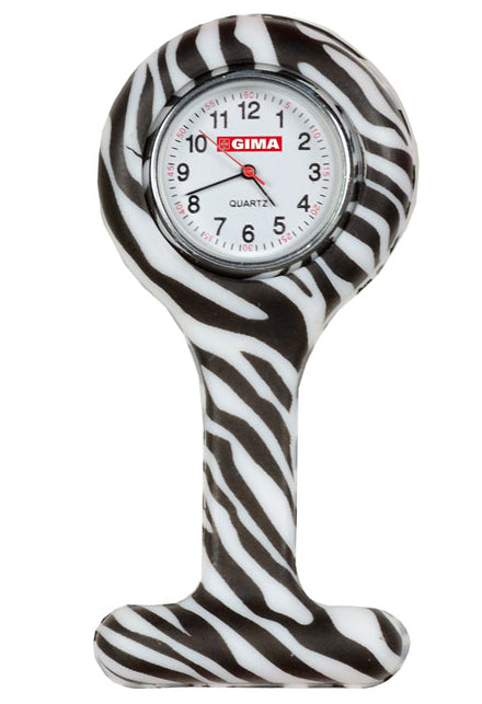 Relógio redondo para enfermeiros  - fantasia zebrada