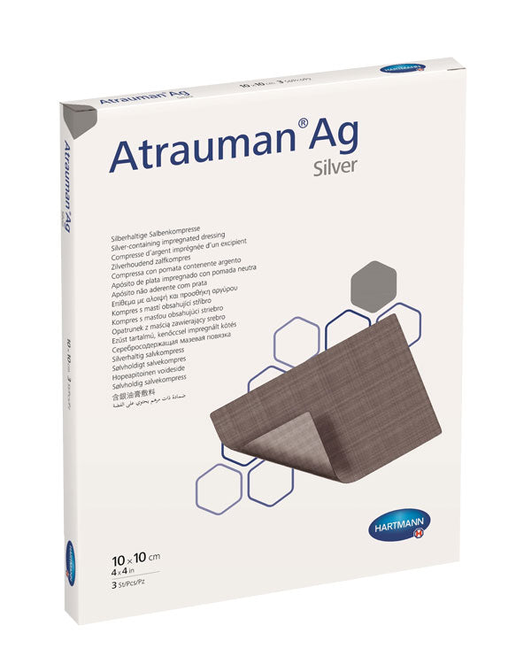 Medicação com prata Atrauman Ag - 5 × 5 cm