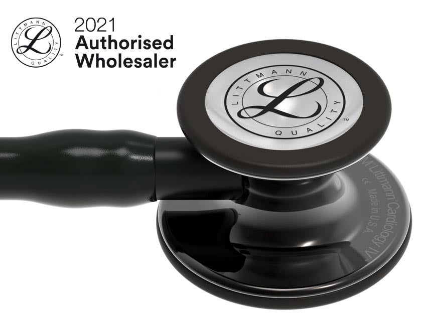 Estetoscópio Littmann Cardiology IV - 6232 - preto acabamentos fumo brilhante