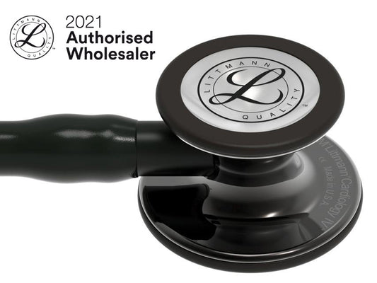 Estetoscópio Littmann Cardiology IV - 6232 - preto acabamentos fumo brilhante