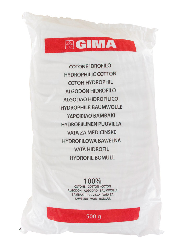 Pacote algodão hidrófilo dobrado a Z 500 gr.