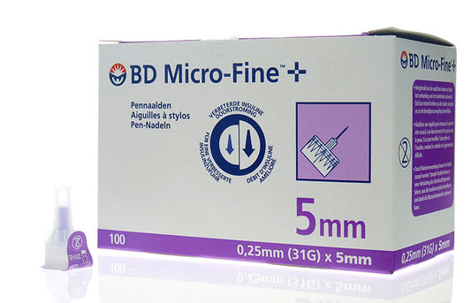 Agulhas BD Micro-Fine™+ - 31G × 5 mm