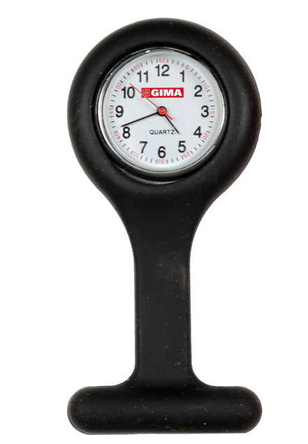 Relógio redondo para enfermeiros - preto