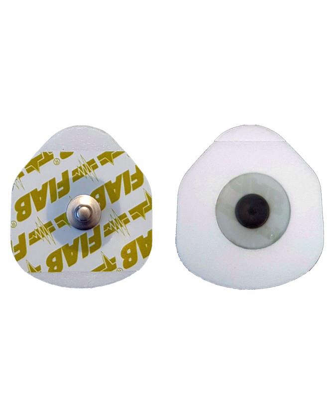 Eletrodos de ECG descartáveis com botão em Foam  32×36 mm - gel sólido