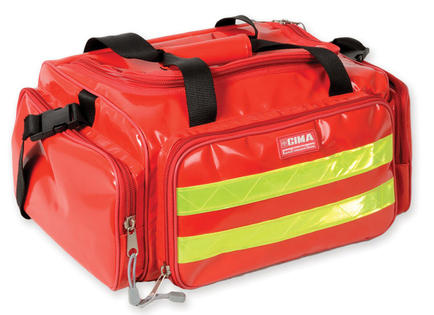 Saco emergência de poliéster revestido em PVC - vermelho